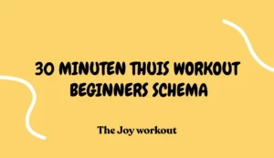 30 minuten thuis workout beginners schema - The Joy workout